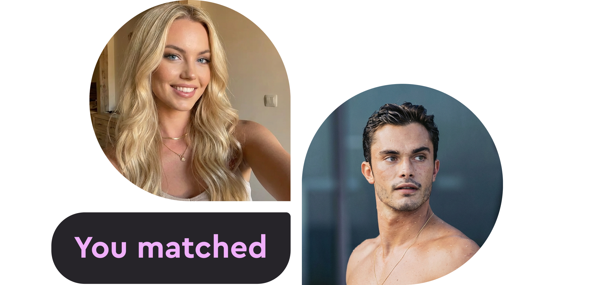 It's a match — two profiles in the Doubble app